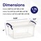 Clear Plastic Storage Bin with Lid, 1.75 Qt, Non-Toxic, BPA Free, Odor Free, Organizer Storage Box, Stackable Plastic Tote for Home, Garage, School, and Office, X-Small